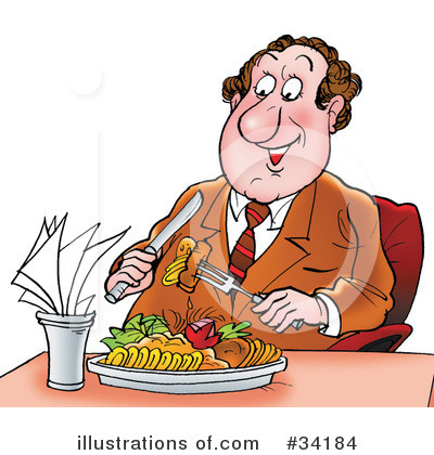 Eating Clipart  34184 By Alex Bannykh   Royalty Free  Rf  Stock