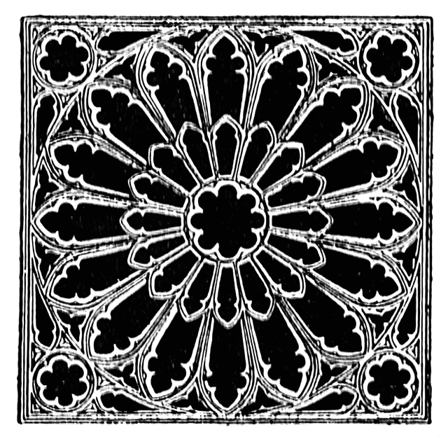 Gothic Architecture Rose Hexagonal Window   Clipart Etc