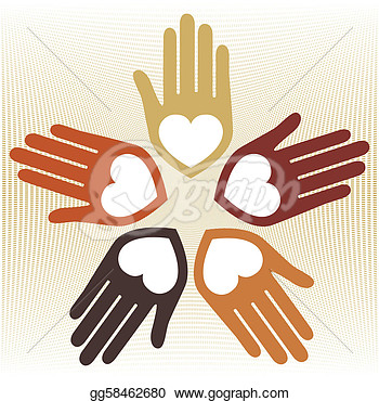 Illustration   United Hands Vector    Eps Clipart Gg58462680   Gograph