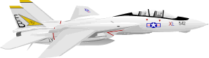       Military Clipart   Air Force   F14 Tomcat Fighter Jet Profile View