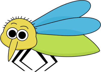 Mosquito Clip Art Image   Cartoon Mosquito With A Yellow Head And Big