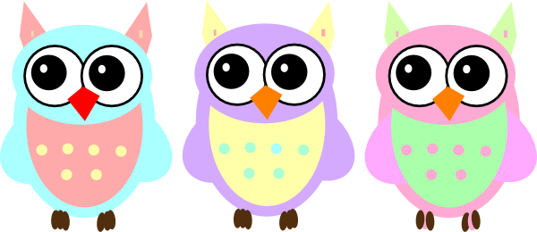 Pastel Baby Owls Clip Art At Clker Com   Vector Clip Art Online