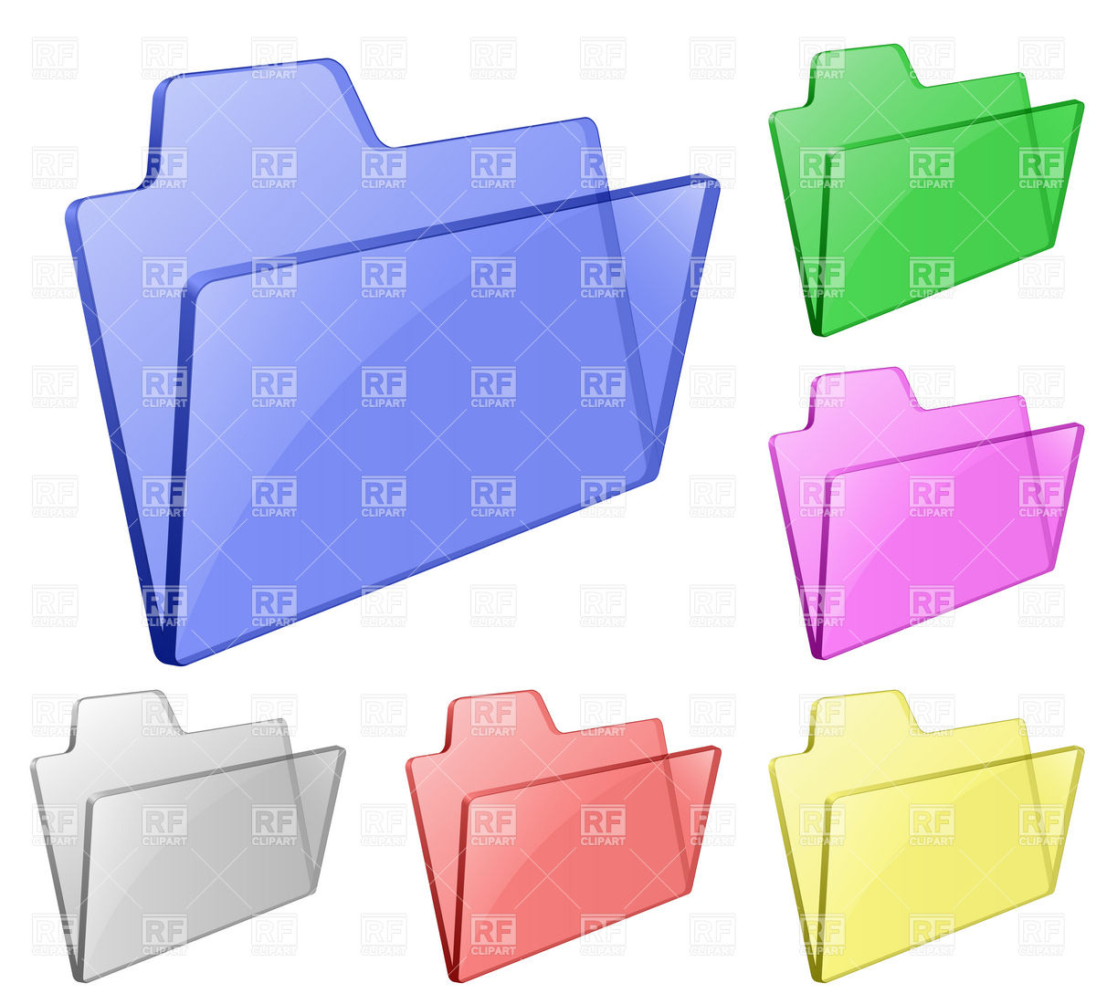 Pocket Folder Clipart Glossy Transparent Folders For Documents