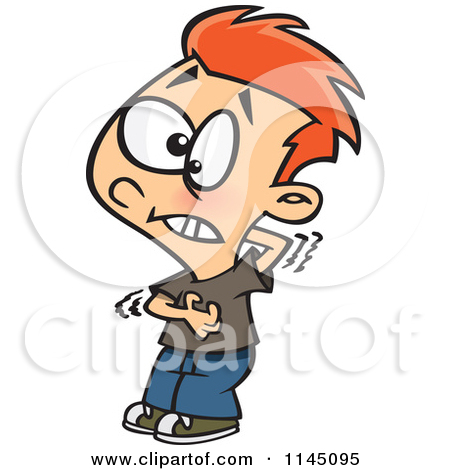 Scratch Clipart 1145095 Cartoon Of A Itchy Boy Scratching His Chest