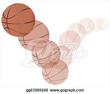 Stock Illustration   Bouncing Basketball  Clipart Drawing Gg63989298