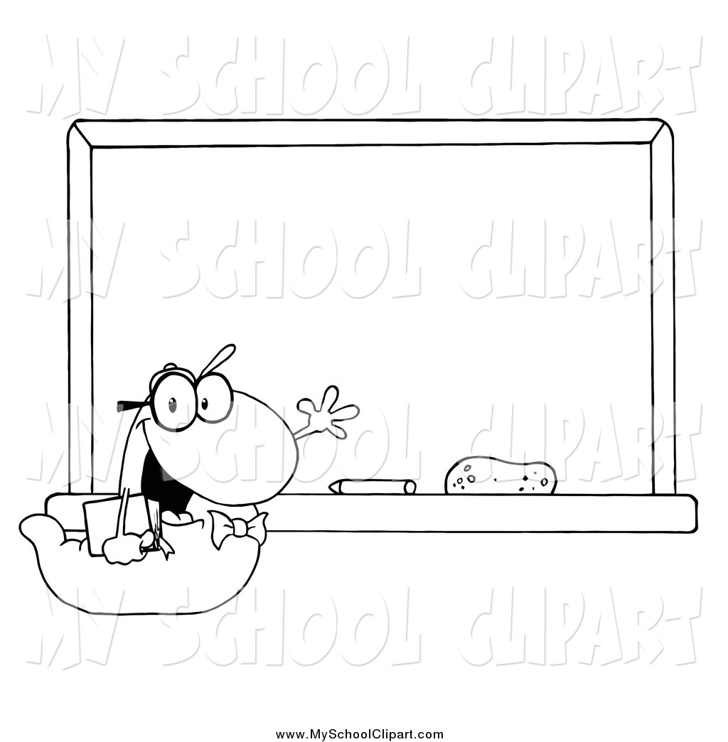 Student Working Clipart Black And White Clip Art Of A Black And White