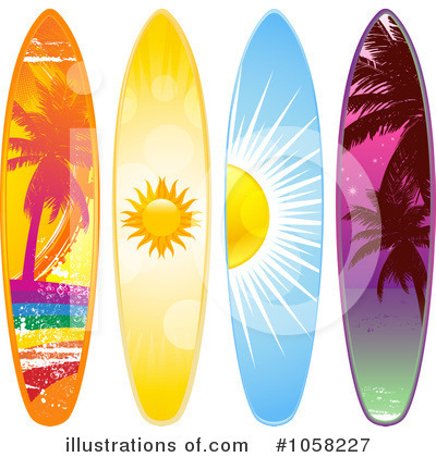Surfboard Clipart  1058227   Illustration By Elaine Barker