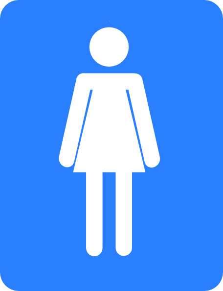 Women Bathroom Blue Sign Clip Art At Clker Com   Vector Clip Art    