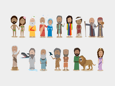 Bible Characters Coloring Cartoon Bible Characters