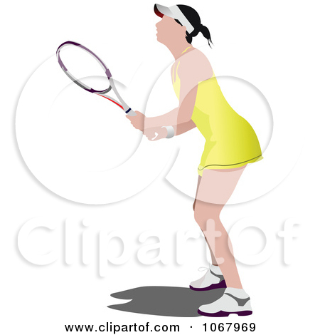 Clipart Tennis Woman 12   Royalty Free Vector Illustration By Leonid