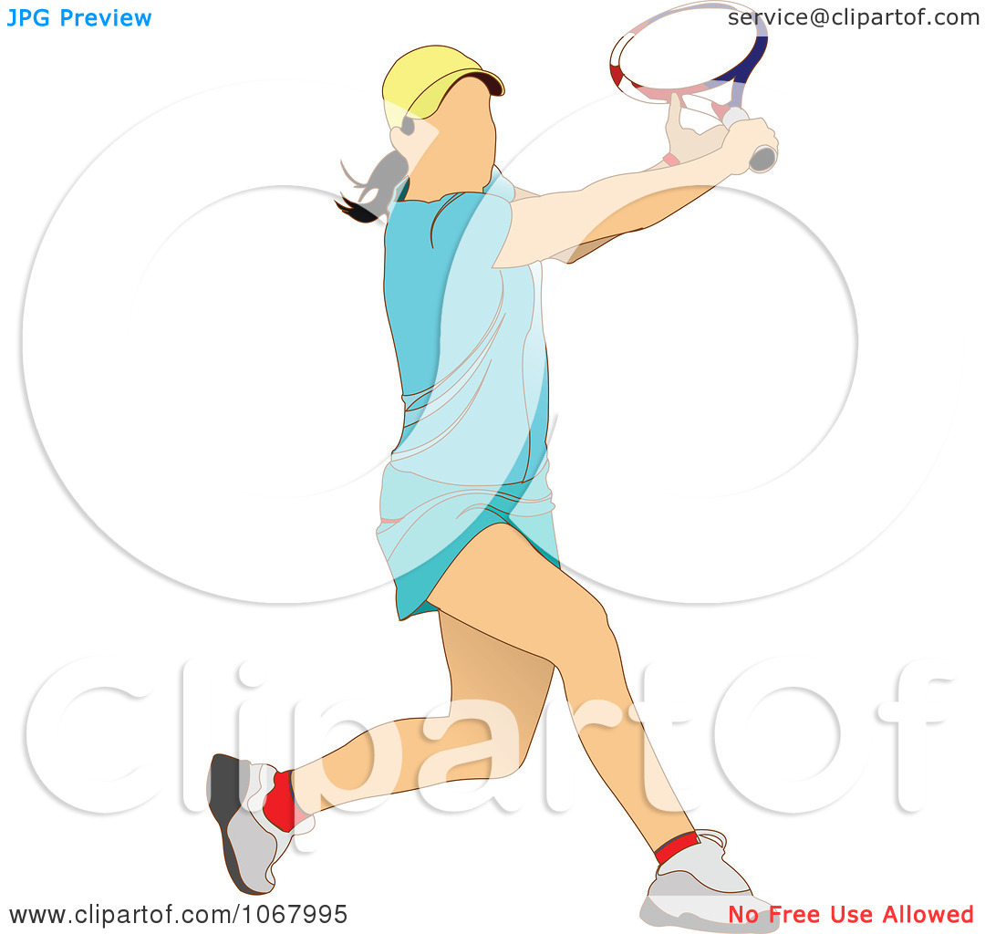 Clipart Tennis Woman 14   Royalty Free Vector Illustration By Leonid
