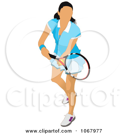 Clipart Tennis Woman 15   Royalty Free Vector Illustration By Leonid