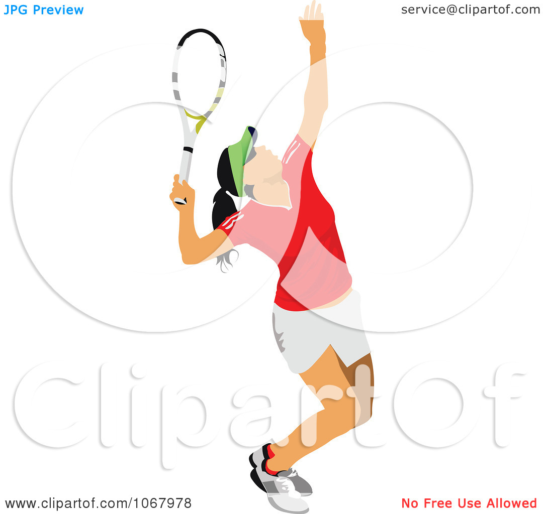 Clipart Tennis Woman 16   Royalty Free Vector Illustration By Leonid