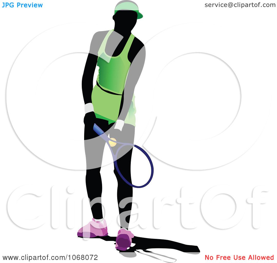 Clipart Tennis Woman 5   Royalty Free Vector Illustration By Leonid