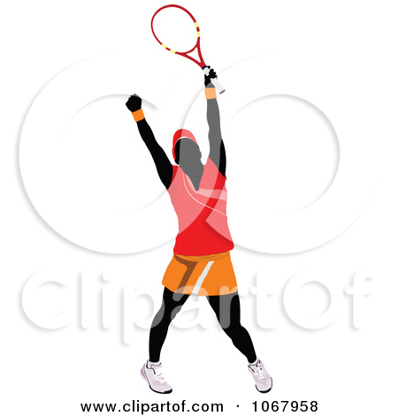 Clipart Tennis Woman 7   Royalty Free Vector Illustration By Leonid