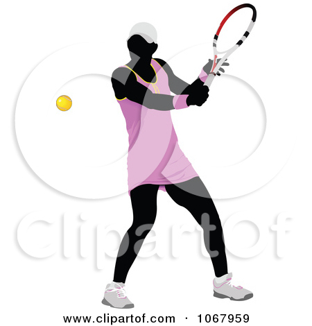 Clipart Tennis Woman 8   Royalty Free Vector Illustration By Leonid