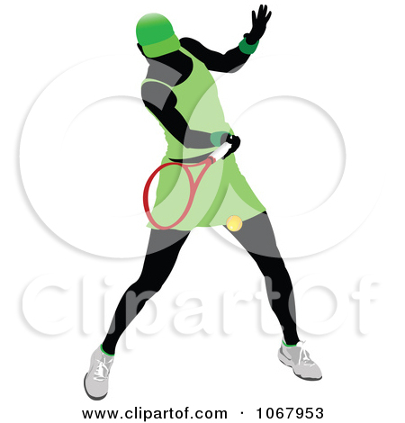 Clipart Tennis Woman 9   Royalty Free Vector Illustration By Leonid