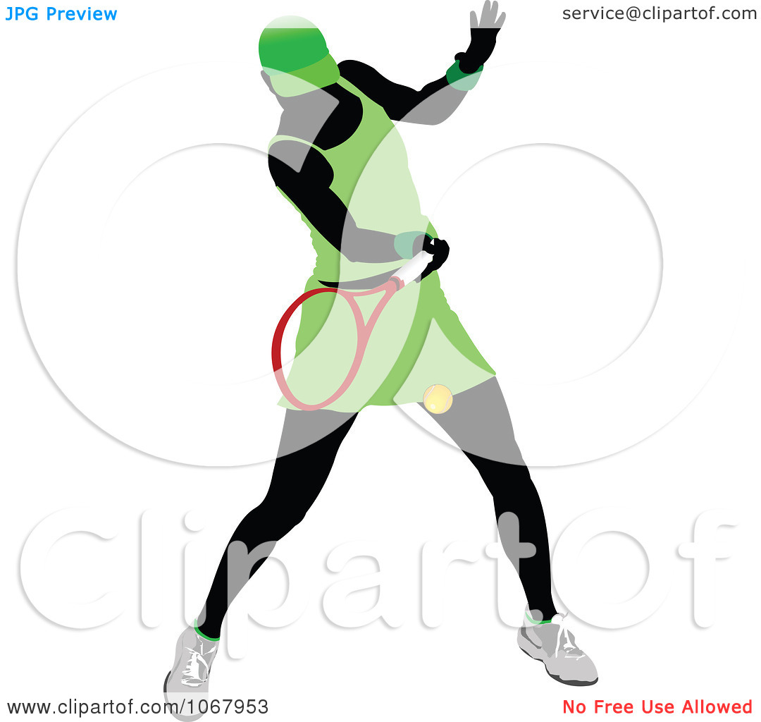 Clipart Tennis Woman 9   Royalty Free Vector Illustration By Leonid