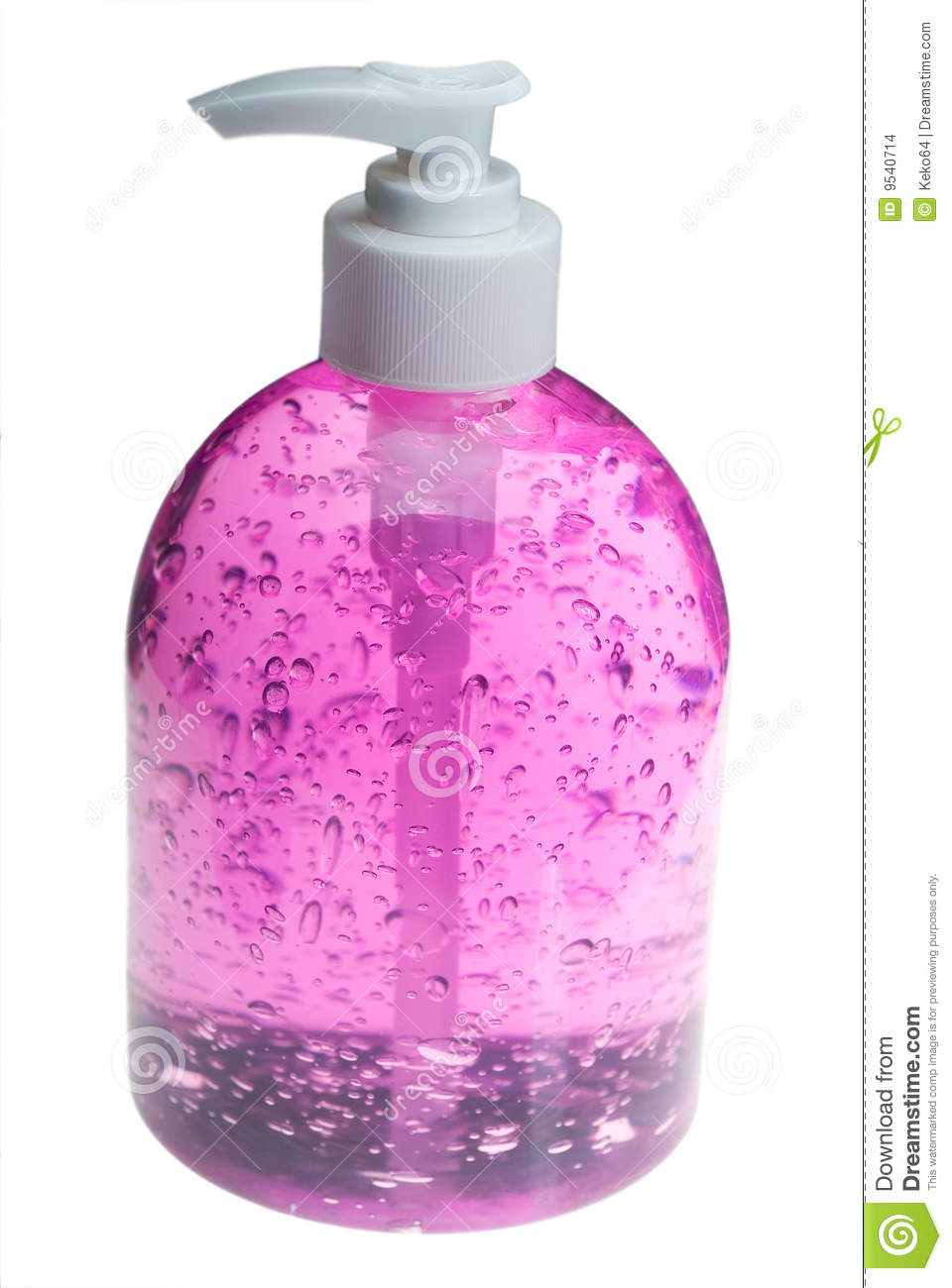 Colorfull Hair Gel Bottle Over White Background