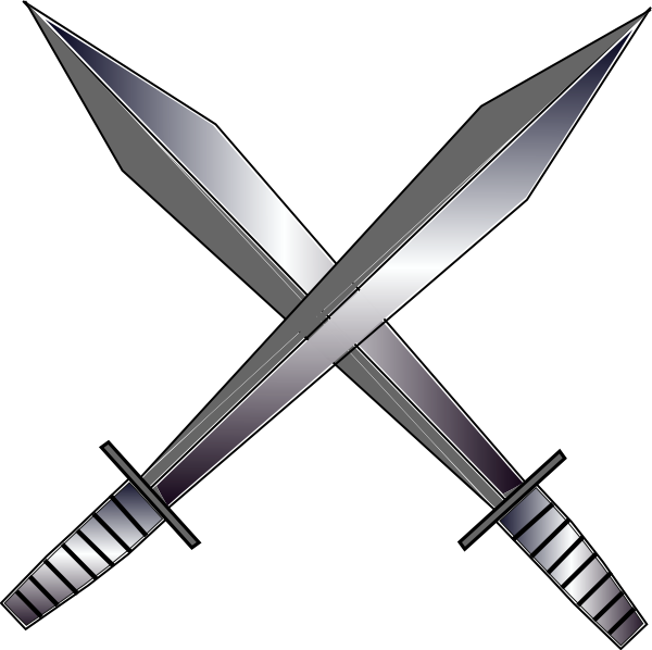 Cross Swords Clip Art At Clker Com   Vector Clip Art Online Royalty