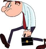 Disappointed Businessman   Clipart Graphic