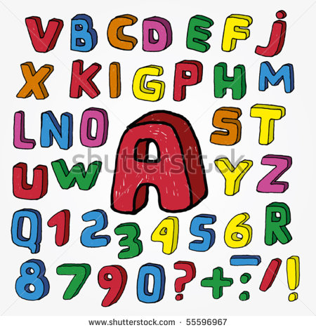 Hand Drawn Childish Alphabet Shutterstock Image   Hand Drawn Childish