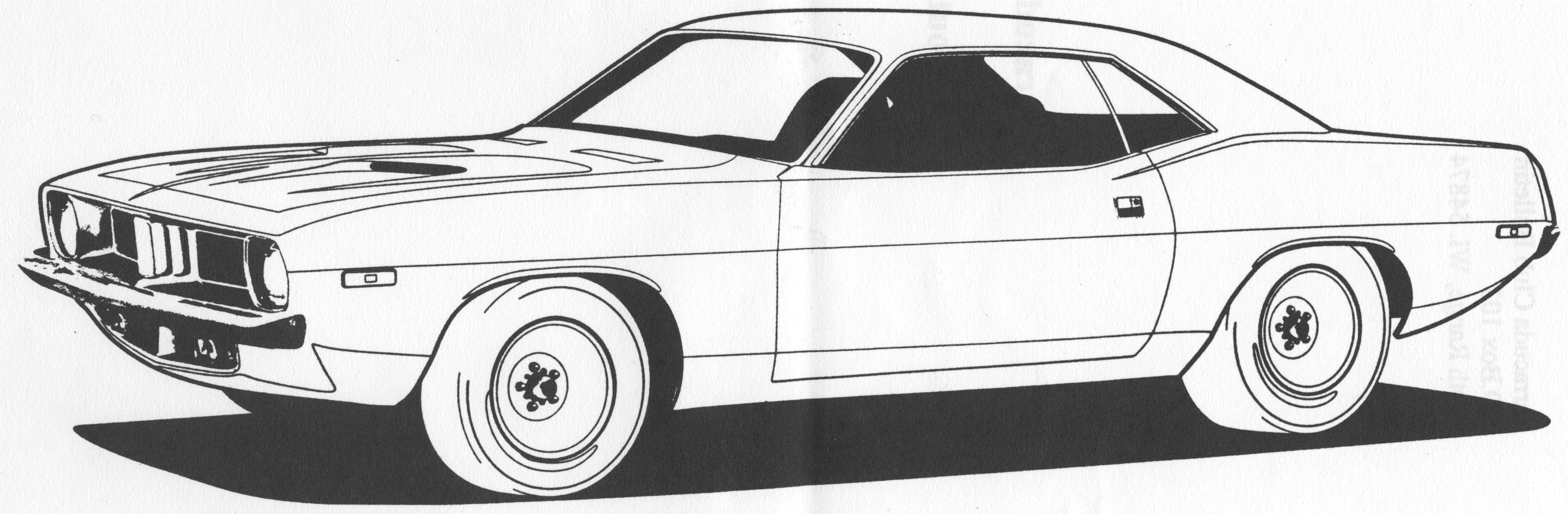 Muscle Car Coloring Sheets   Vehicle Pictures