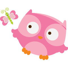 Owl Clip Art Pink