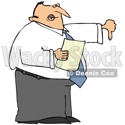 Royalty Free  Rf  Clipart Illustration Of A Disappointed Male Boss