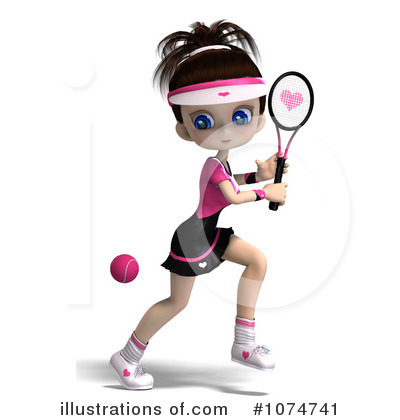 Royalty Free  Rf  Tennis Girl Clipart Illustration By Ralf61   Stock