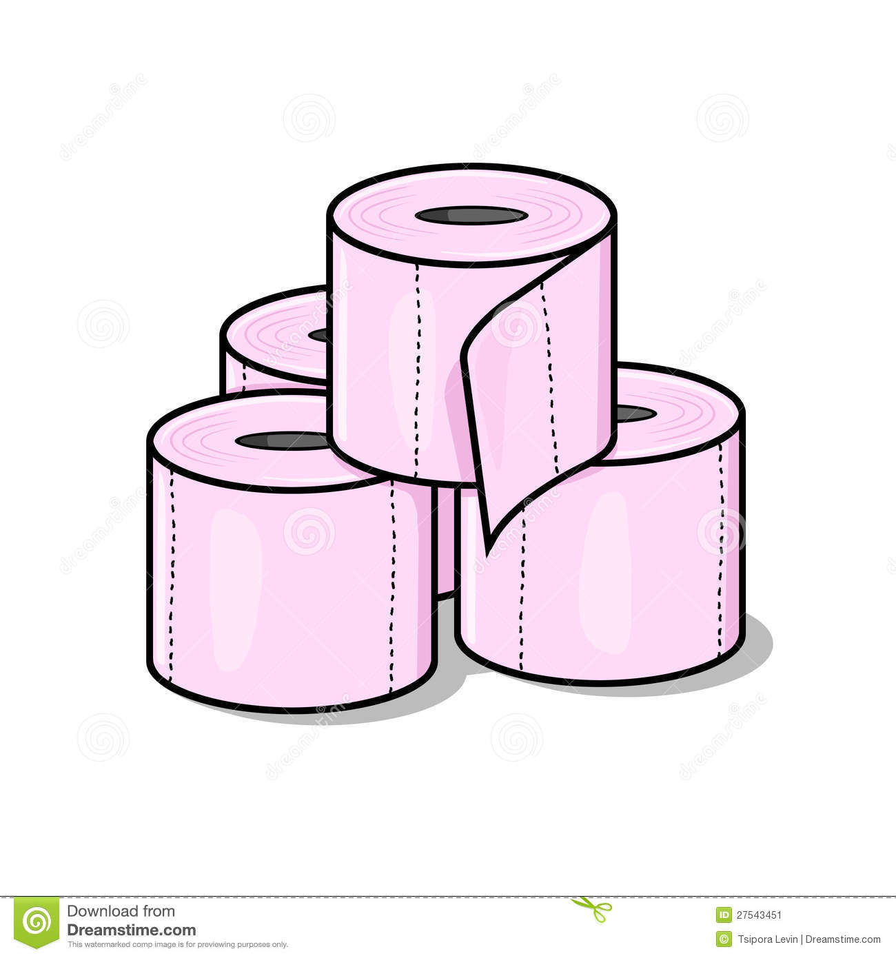 Toilet Paper Illustration  Pink Toilet Paper Drawing