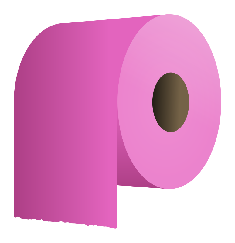 Toilet Paper Roll By Molumen   A Pink Roll Of Toilet Paper