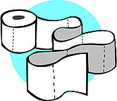 Toilet Paper Rolls   Stock Illustration