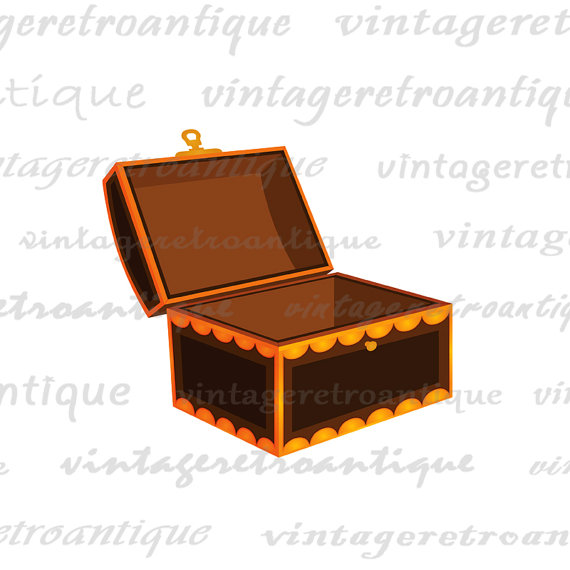 Treasure Chest Elegant Box Digital Image Download Printable Graphic