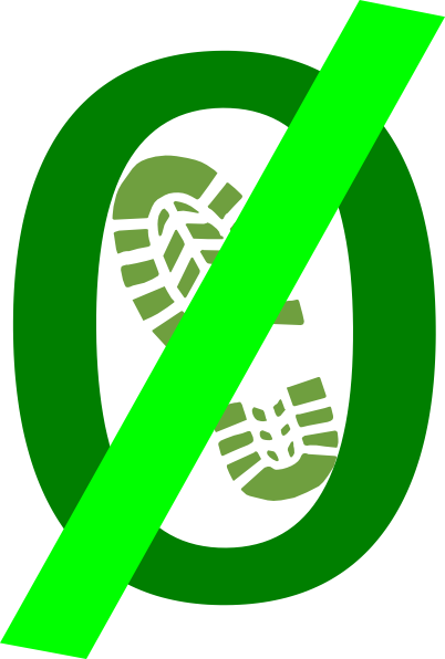 Zero Foot Print Green Clip Art