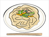 02 Stir Fries Noodle   Udon   Free Clip Art   Food Menu   Dishes    