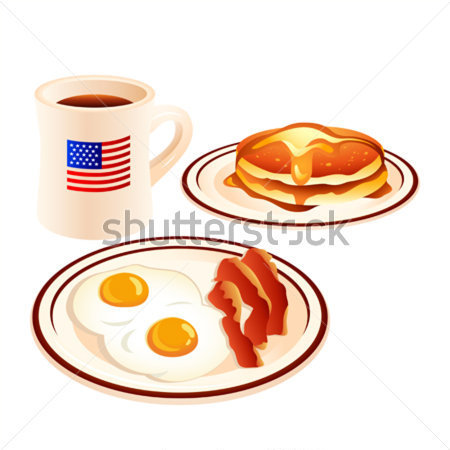 Alimentos Bebidas     Huevos Fritos Bacon Tortitas Con Miel Y Caf