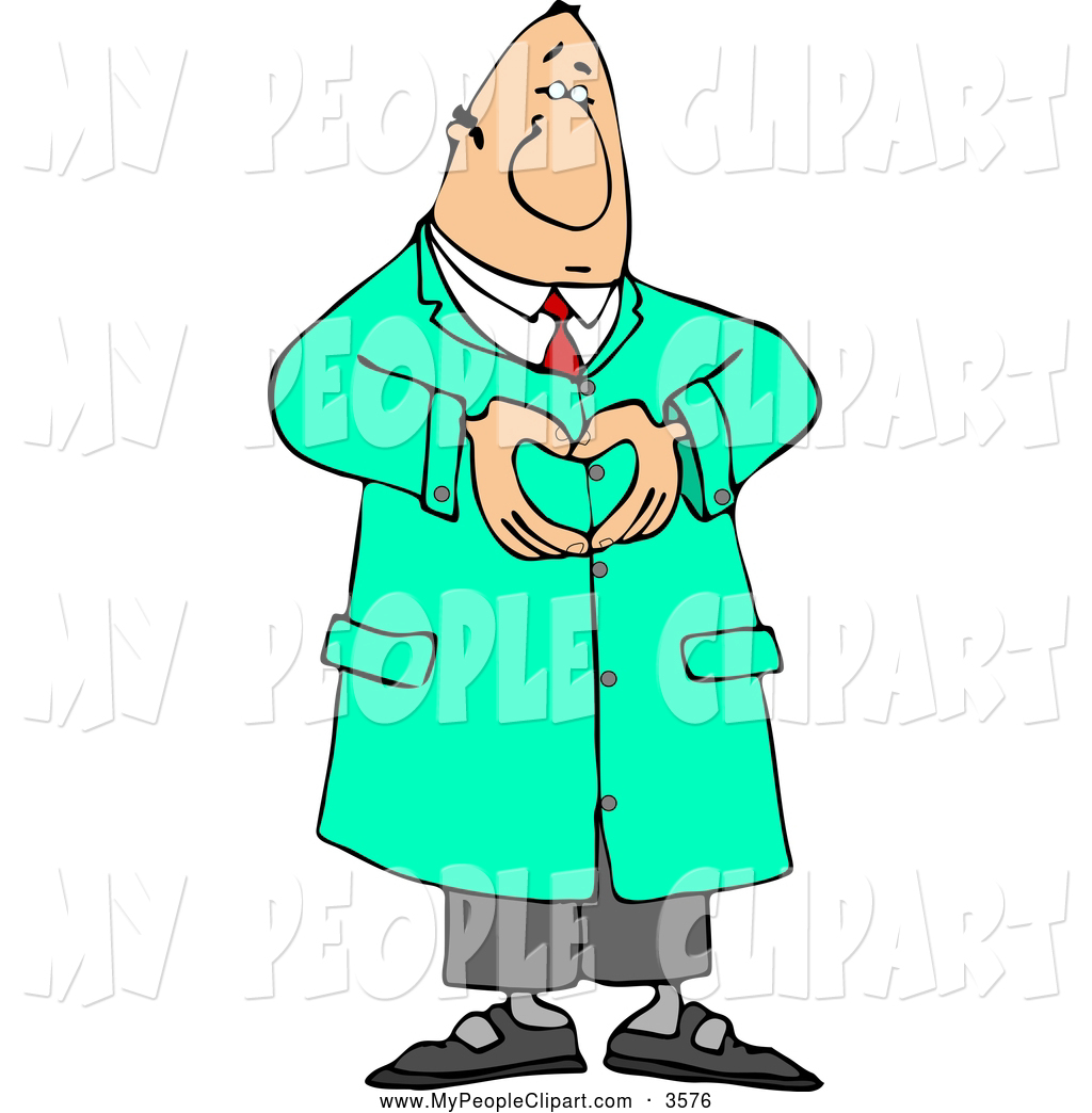 Art Of A Curious Male Doctor Hand Gesturing A Heart Symbol By Djart