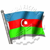 Azerbaijan Flag Waving Animated Clipart