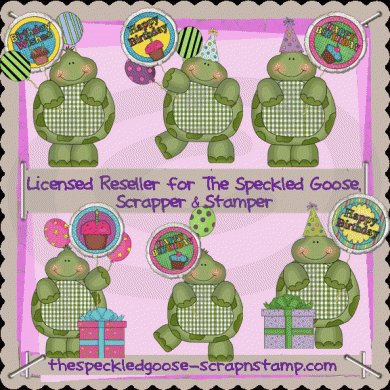 Birthday Turtle Resale Clipart Collection