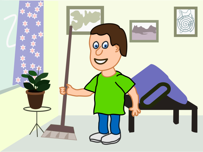 Cleaning Cartoon By Qubodup   Apartment House Spring Cleaning