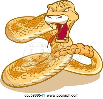 Clipart   Rattlesnake Curled And Ready To Strike  Stock Illustration
