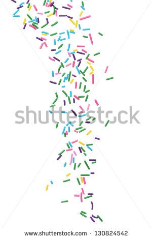 Colorful Candy Sprinkles Isolated On White Background   Stock Photo