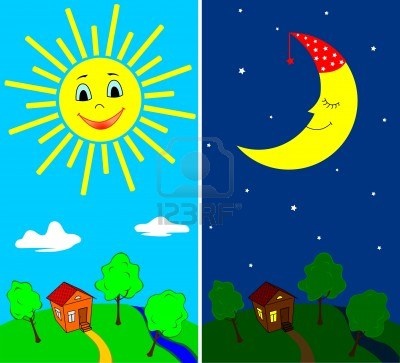 Daytime And Nighttime   Illustration   Pinterest