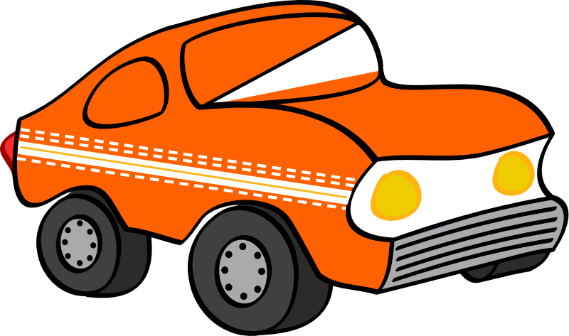 Digital Glue  Orange Cars And Men In Caps
