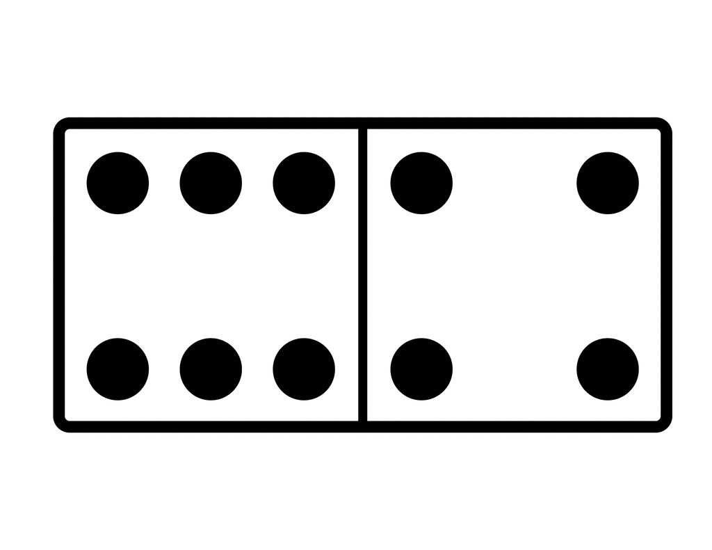 Domino With 6 Spots   4 Spots   Clipart Etc