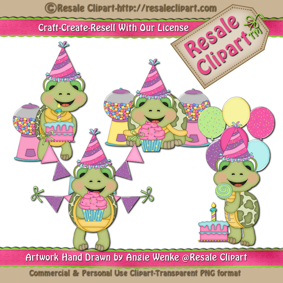 Girl Turtle Clipart Turtle Girls Birthday