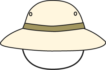 Hat Clip Art   Safari Kat With Brown Trim Around The Top Of The Hat