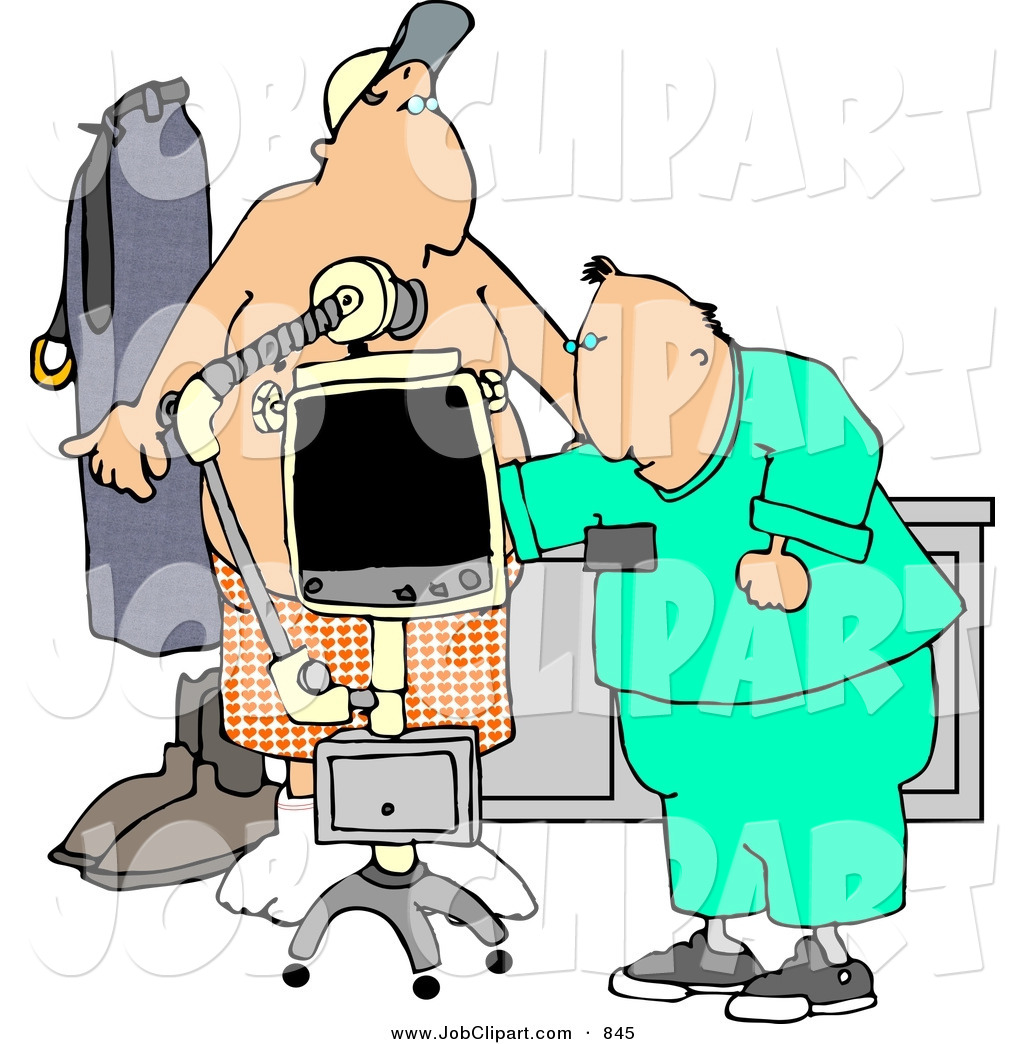 Larger Preview  Job Clip Art Of A White Male Doctor Taking Getting An