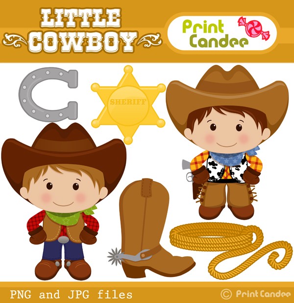 Little Cowboy Digital Clip Art Personal And By Printcandee